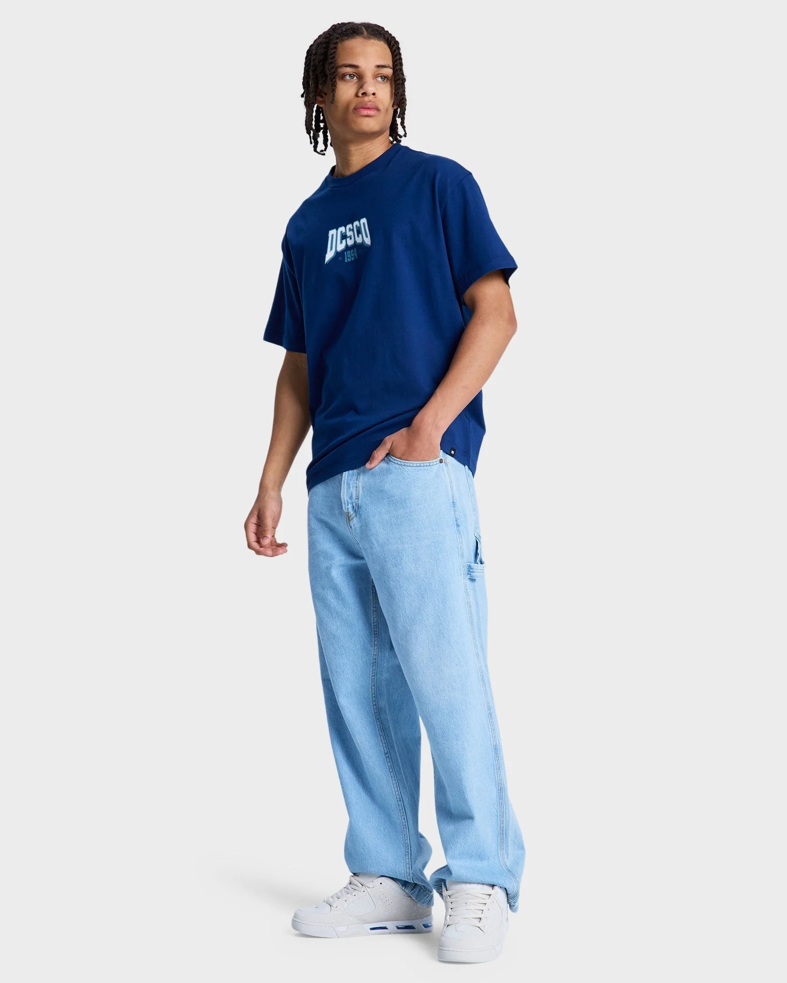 Mens Baggy Denim Carpenter Pants - Image 6