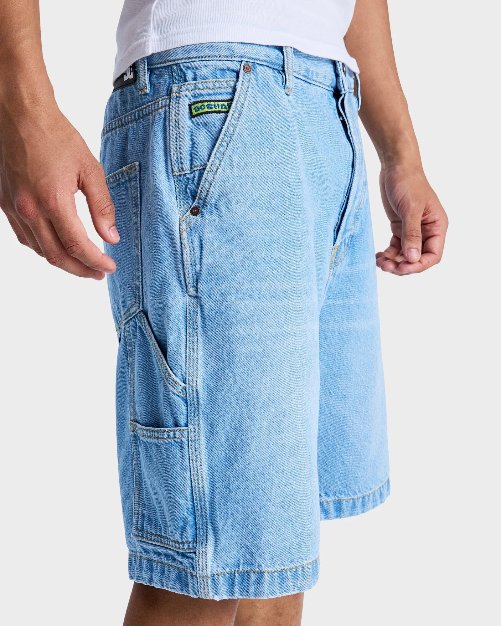 Mens Baggy Denim Carpenter Shorts - Image 4