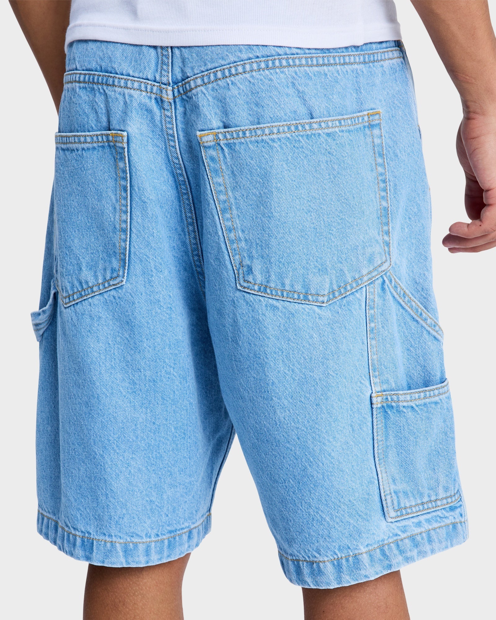 Mens Baggy Denim Carpenter Shorts - Image 5