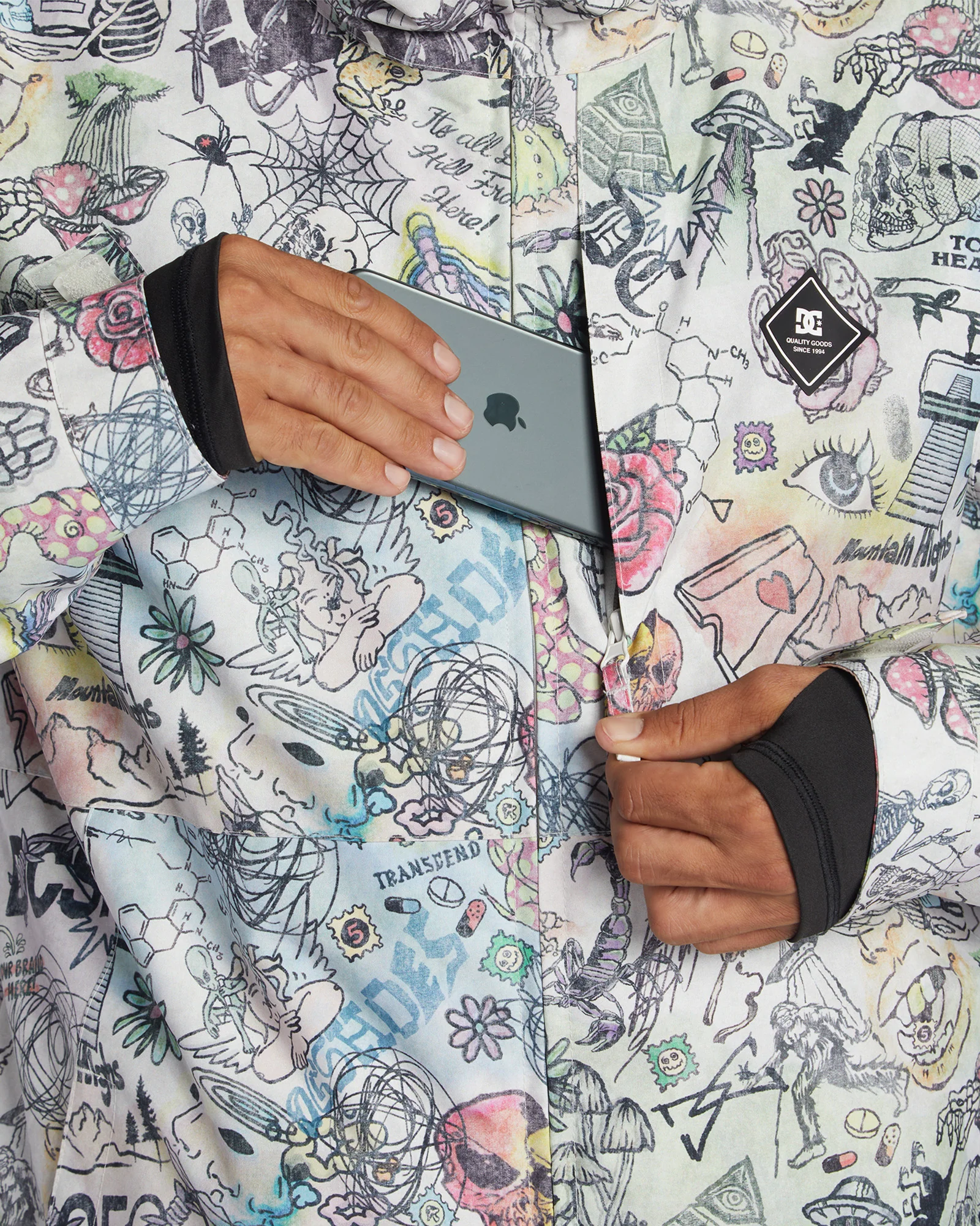 Men's Basis Print Snow Jacket - Image 3