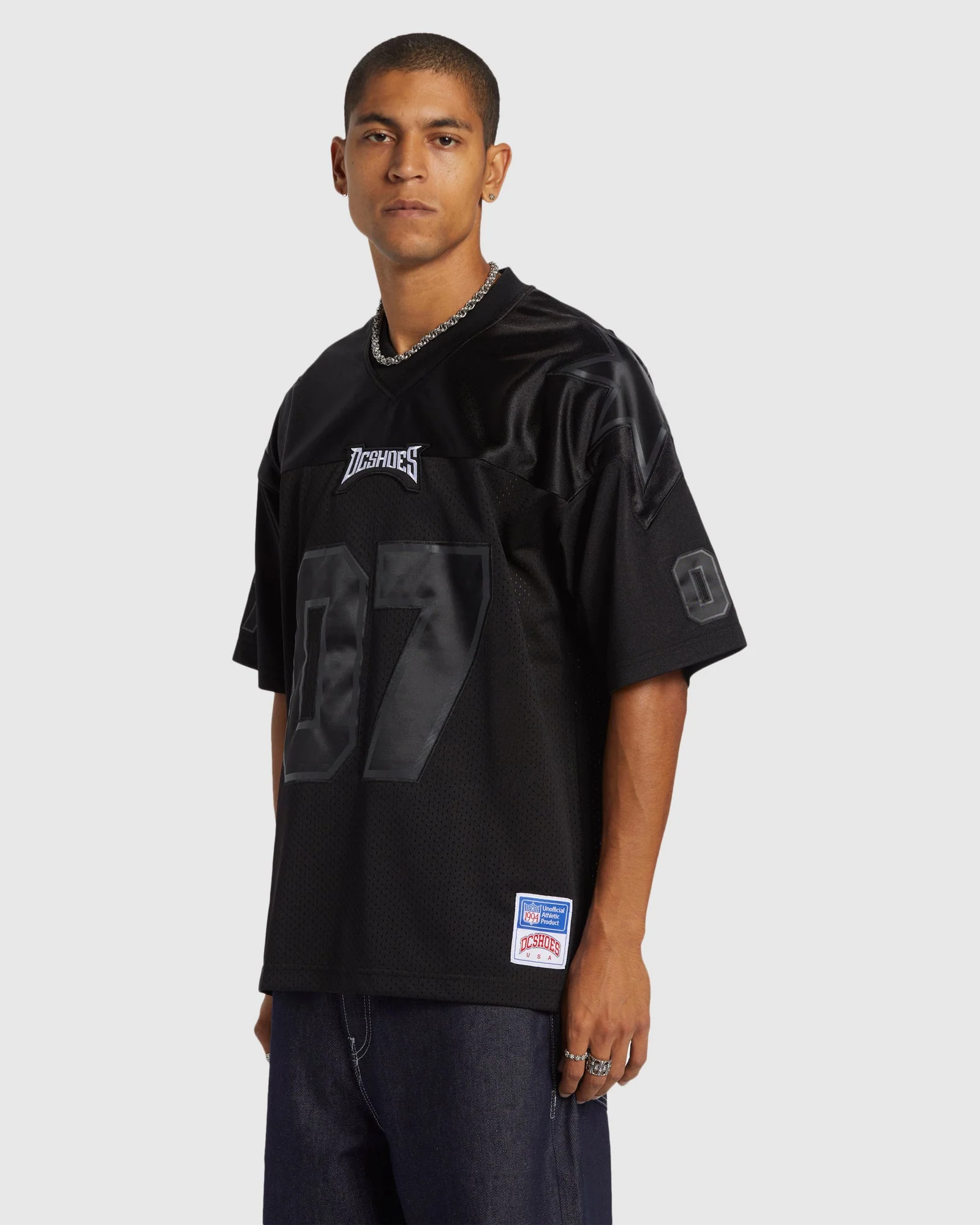 Mens Mens Blackout Football Jersey Top - Image 2