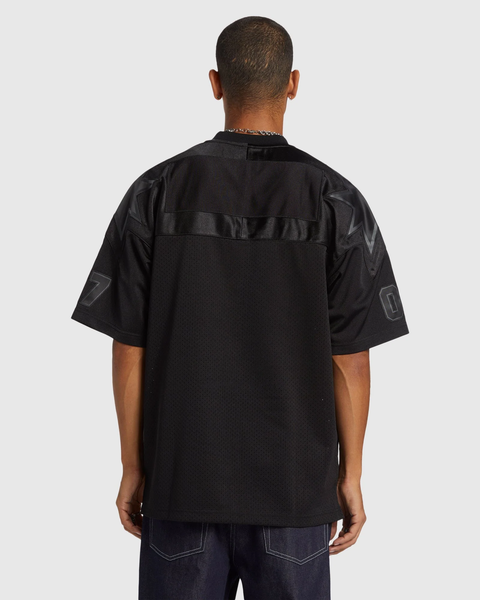Mens Mens Blackout Football Jersey Top - Image 3