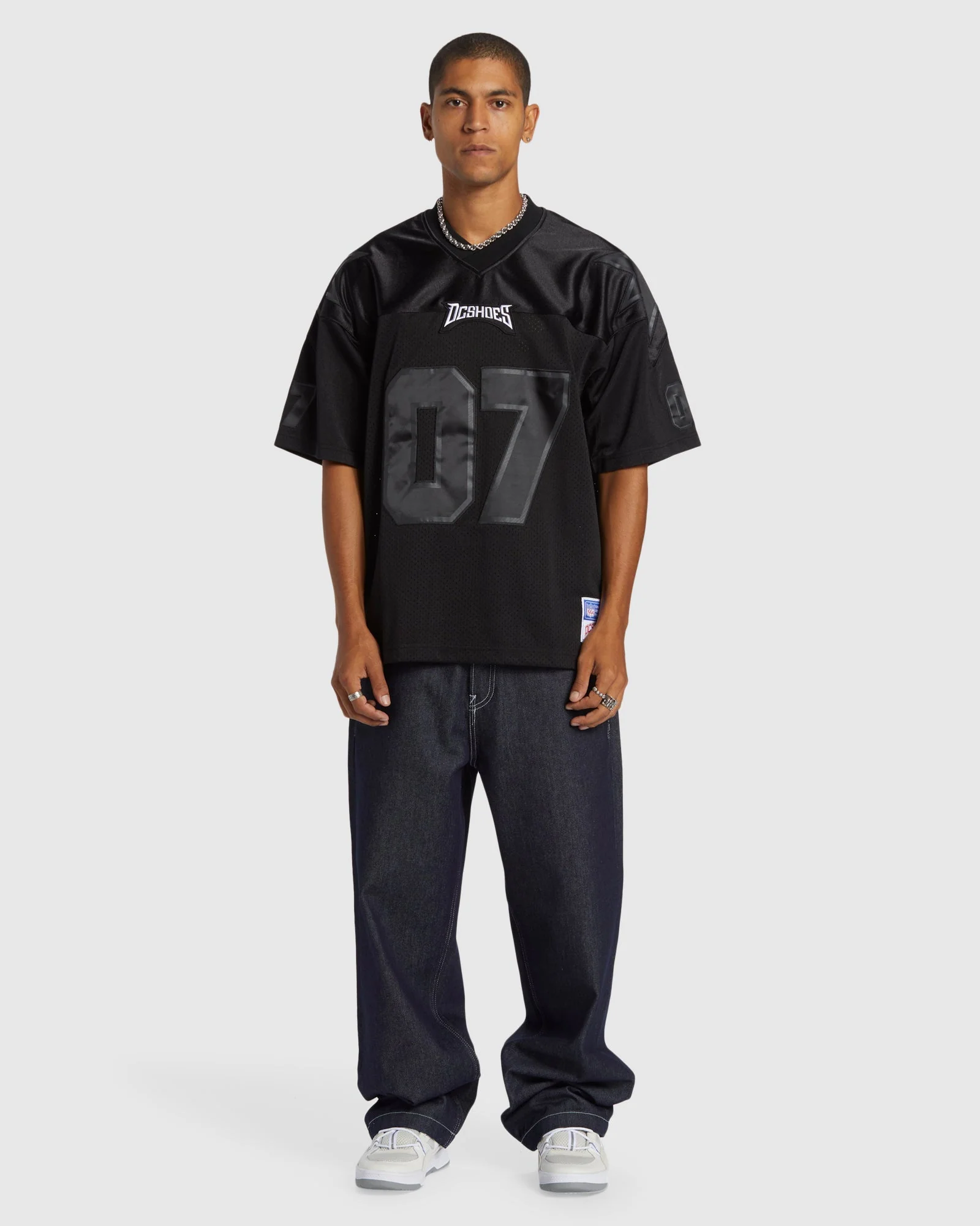 Mens Mens Blackout Football Jersey Top - Image 5