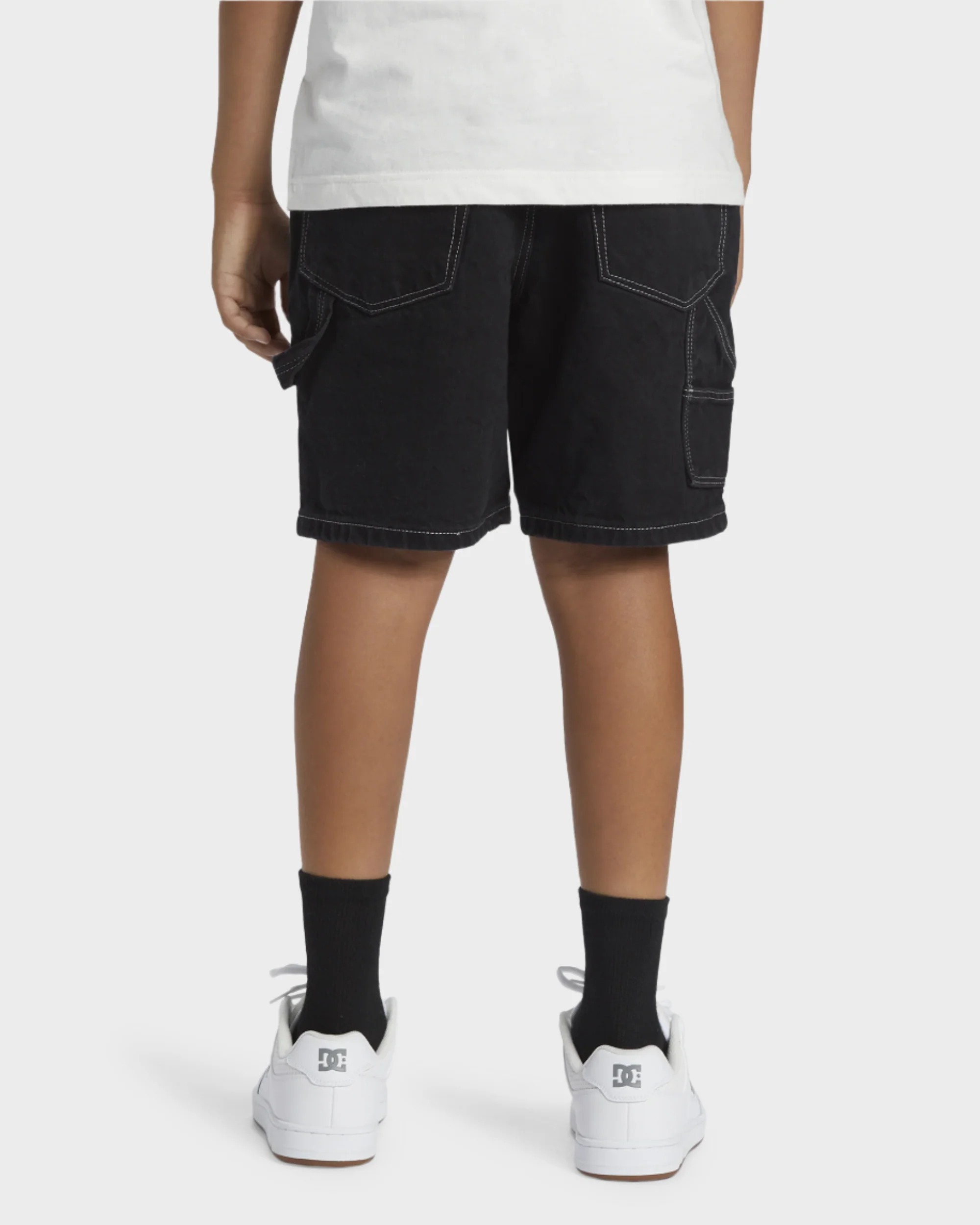 Boys 8-16 Carpenter Baggy Denim Shorts - Image 3