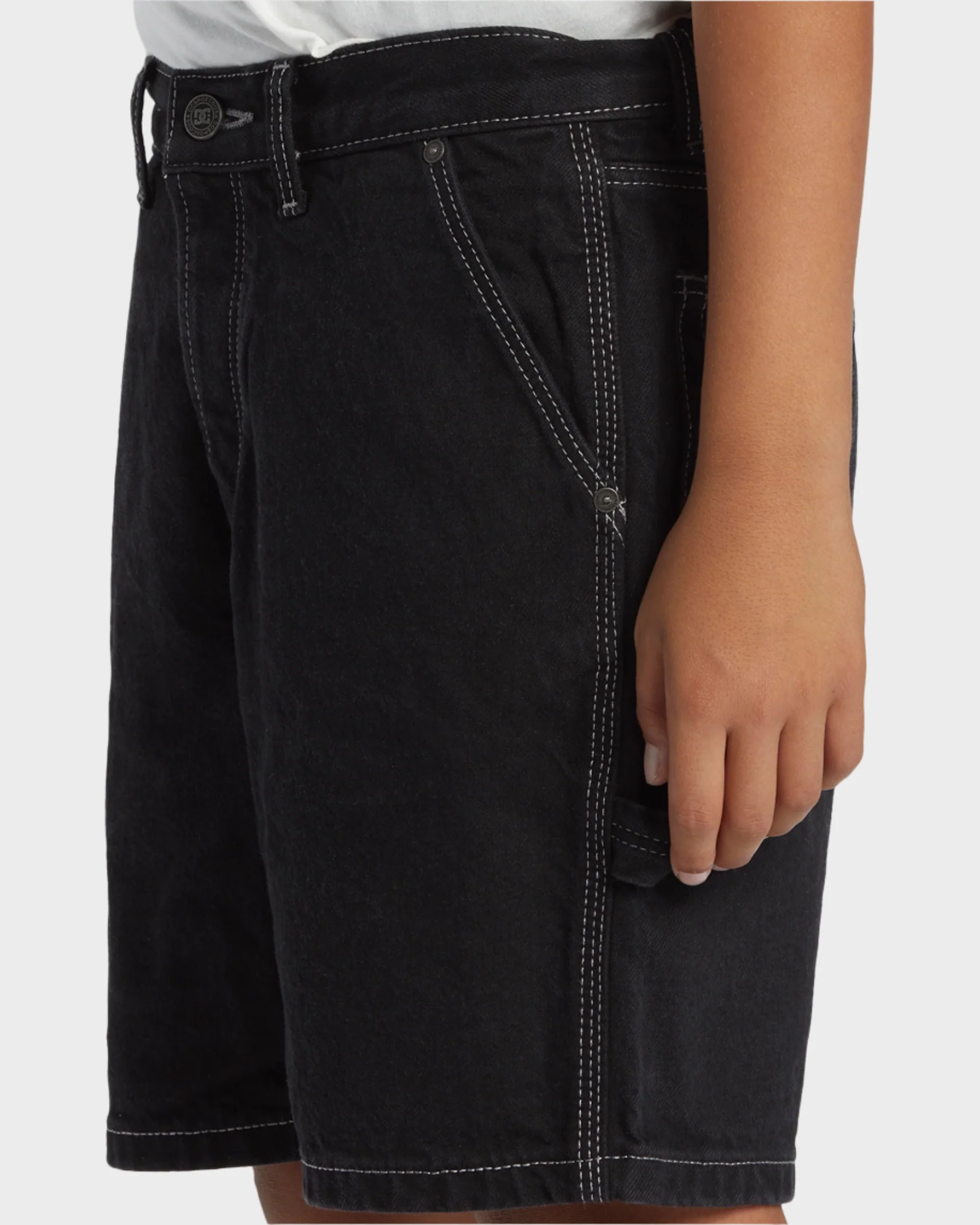 Boys 8-16 Carpenter Baggy Denim Shorts - Image 4