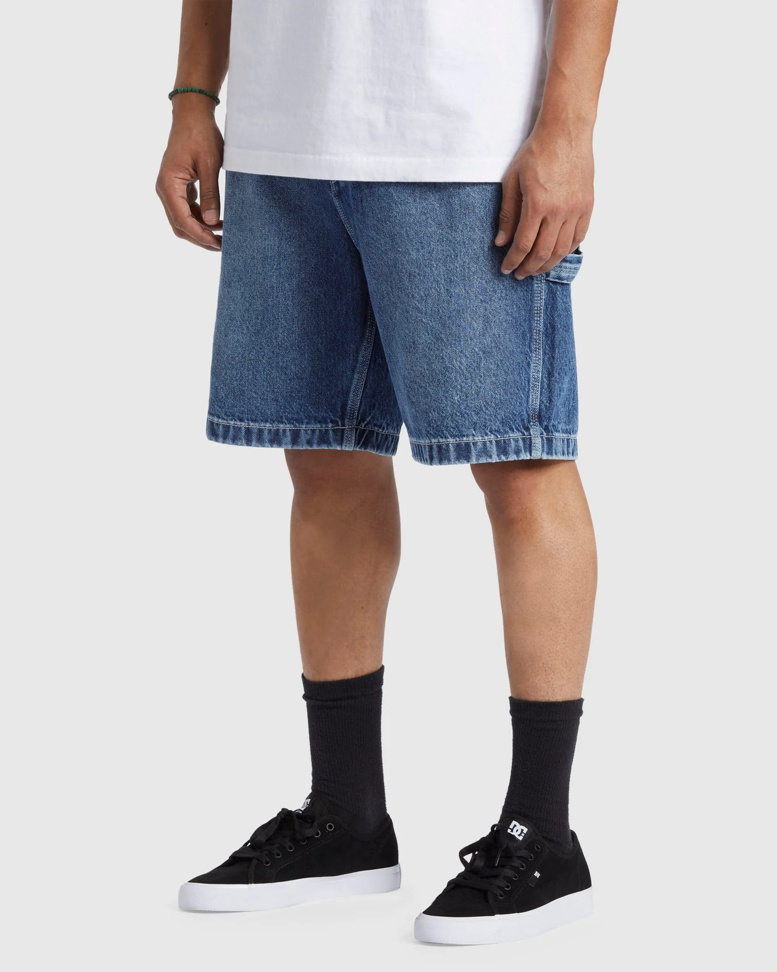 Mens Carpenter Baggy Denim Shorts - Image 2