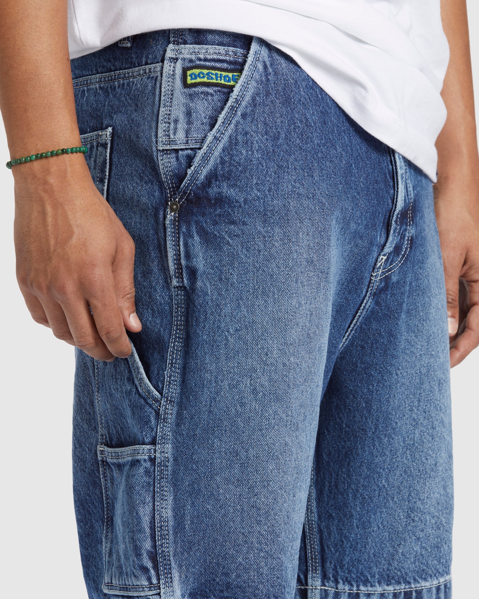 Mens Carpenter Baggy Denim Shorts - Image 4