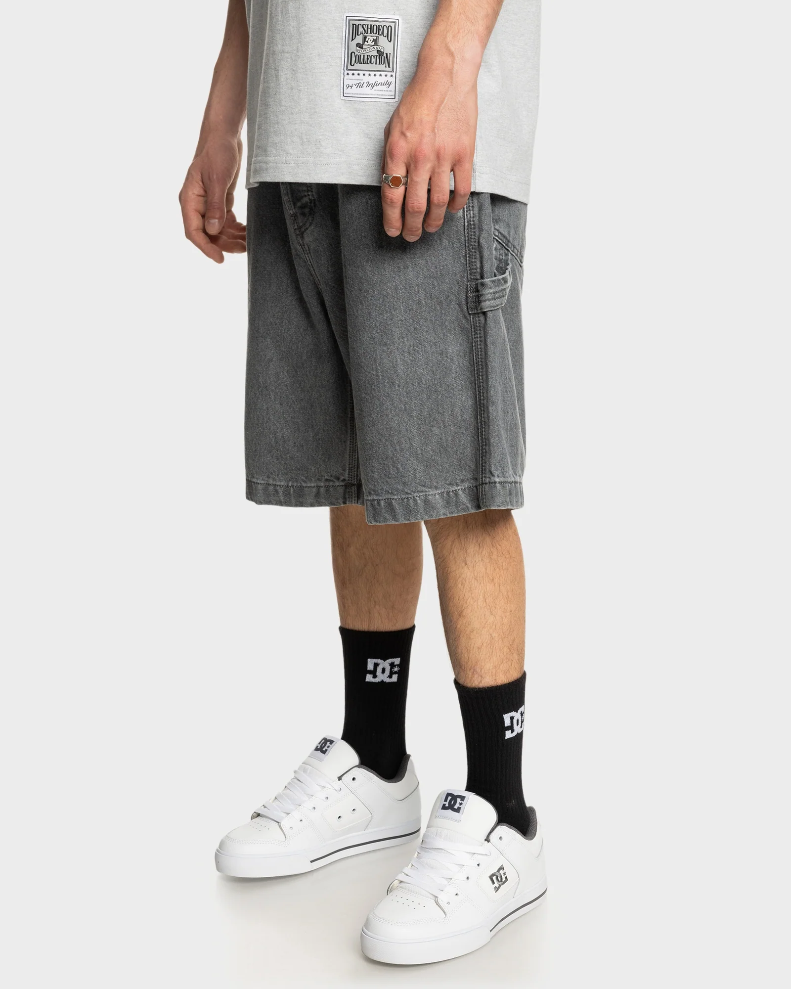 Mens Carpenter 22" Denim Shorts - Image 2