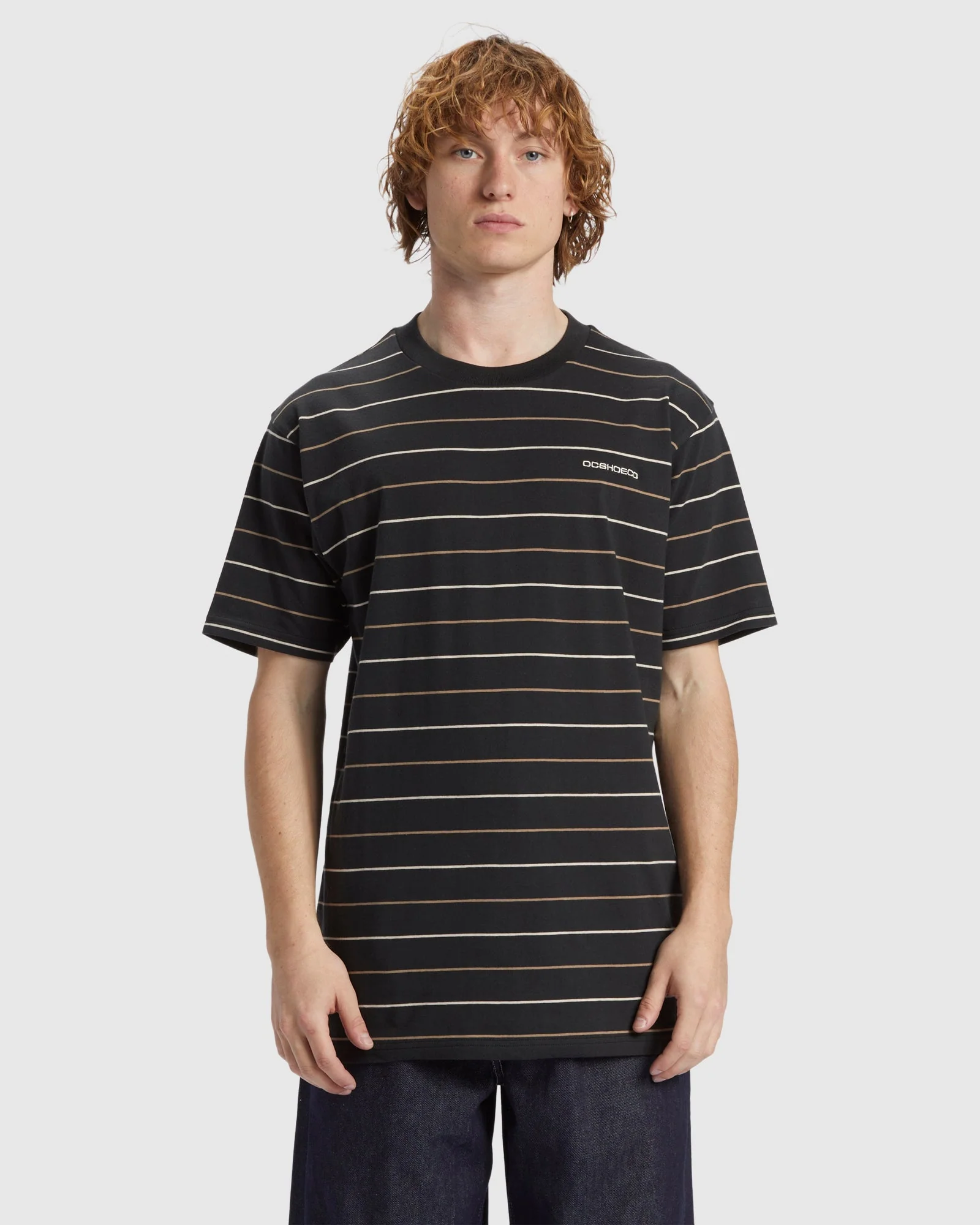 Mens Lowstate Stripe Short Sleeve Top