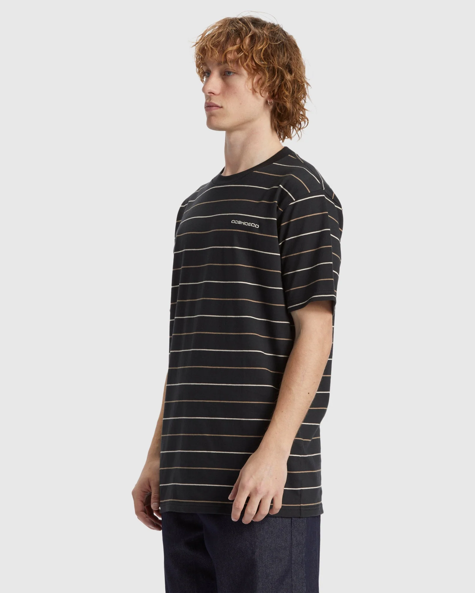 Mens Lowstate Stripe Short Sleeve Top - Image 2