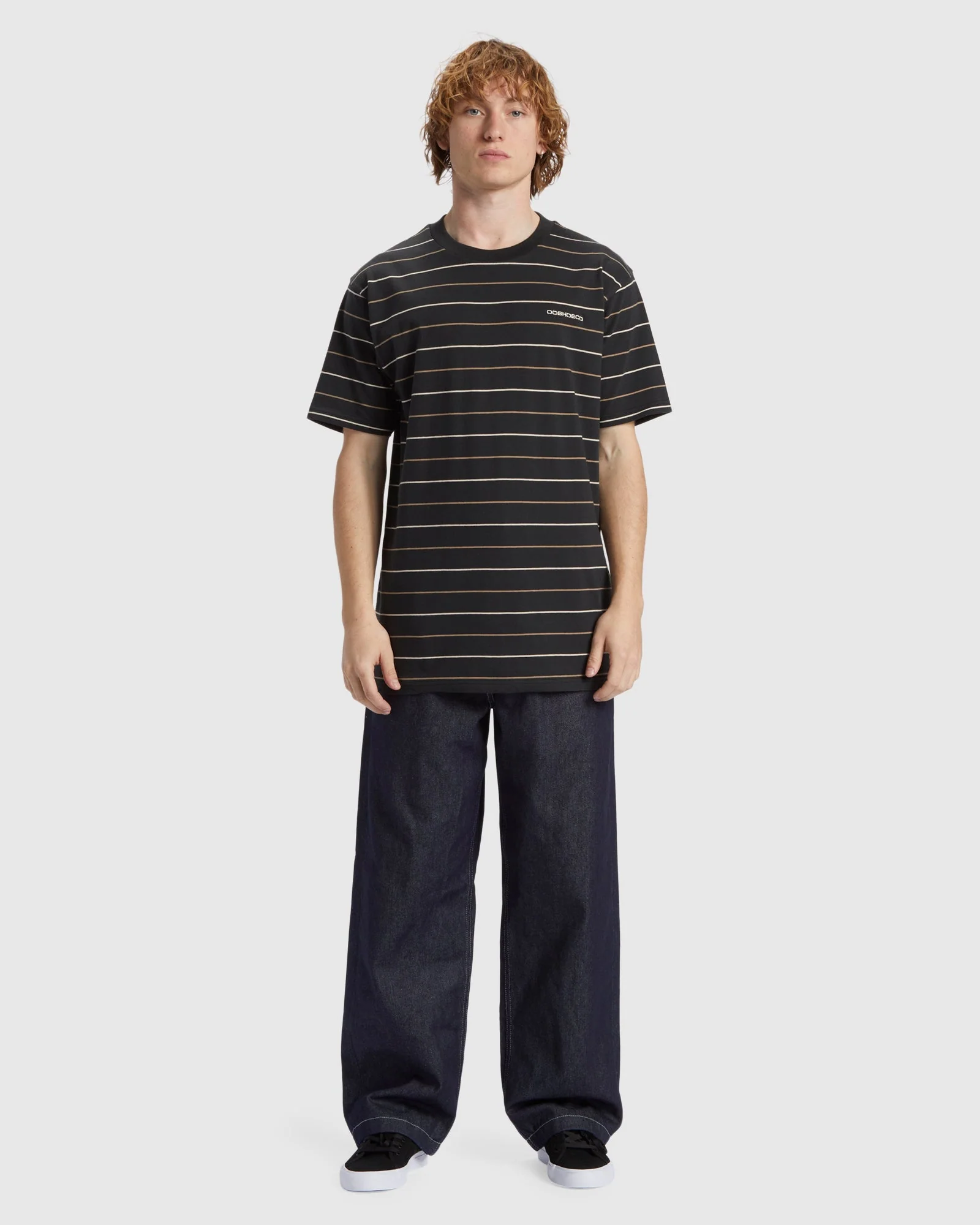 Mens Lowstate Stripe Short Sleeve Top - Image 5