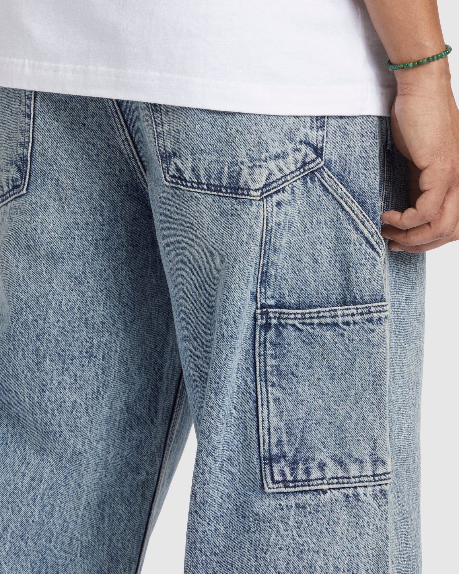 Mens Worker Baggy Carpenter RDI Denim Pants - Image 4