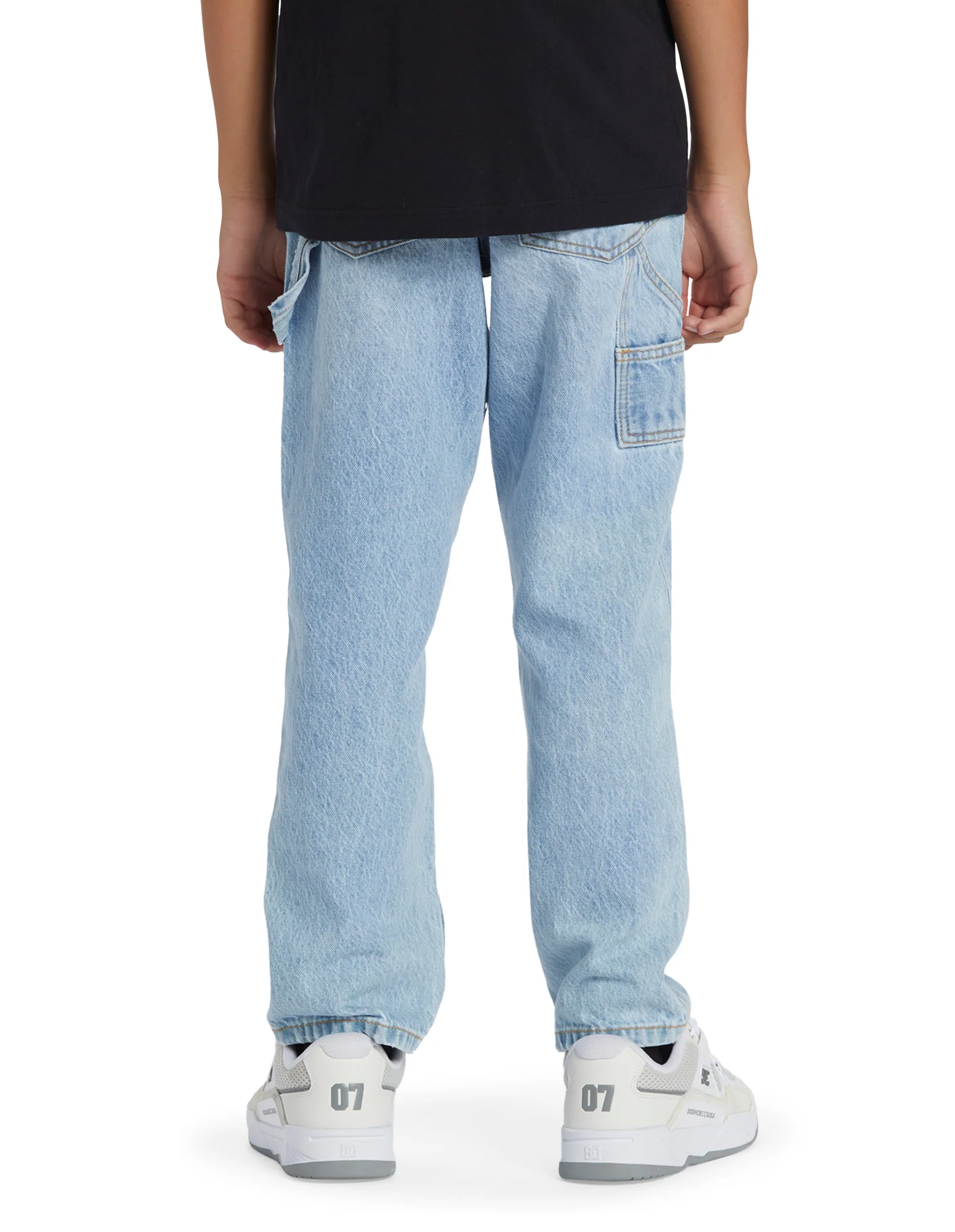 Boys 8-16 Worker Baggy Carpenter Denim Pants - Image 3