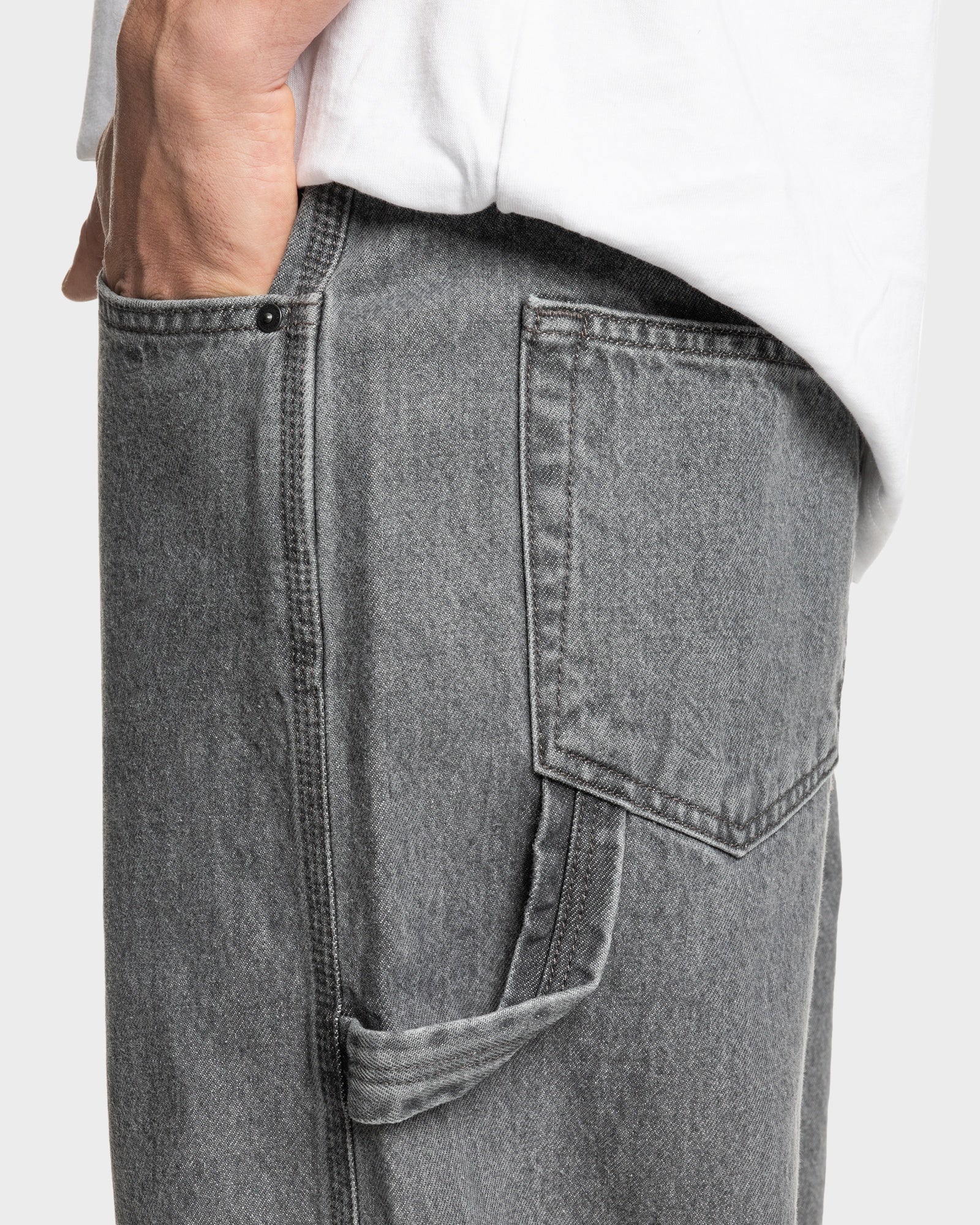 Mens Worker Baggy Relaxed Fit Jeans - Image 4