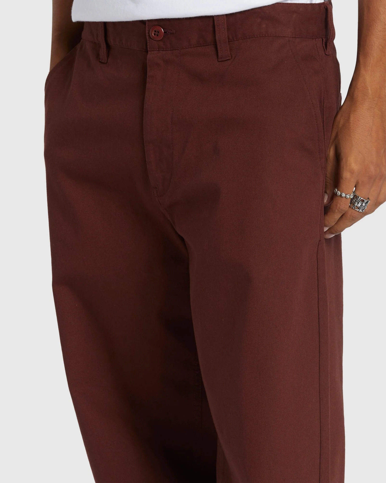 Mens Worker Baggy Chino Pants - Image 4