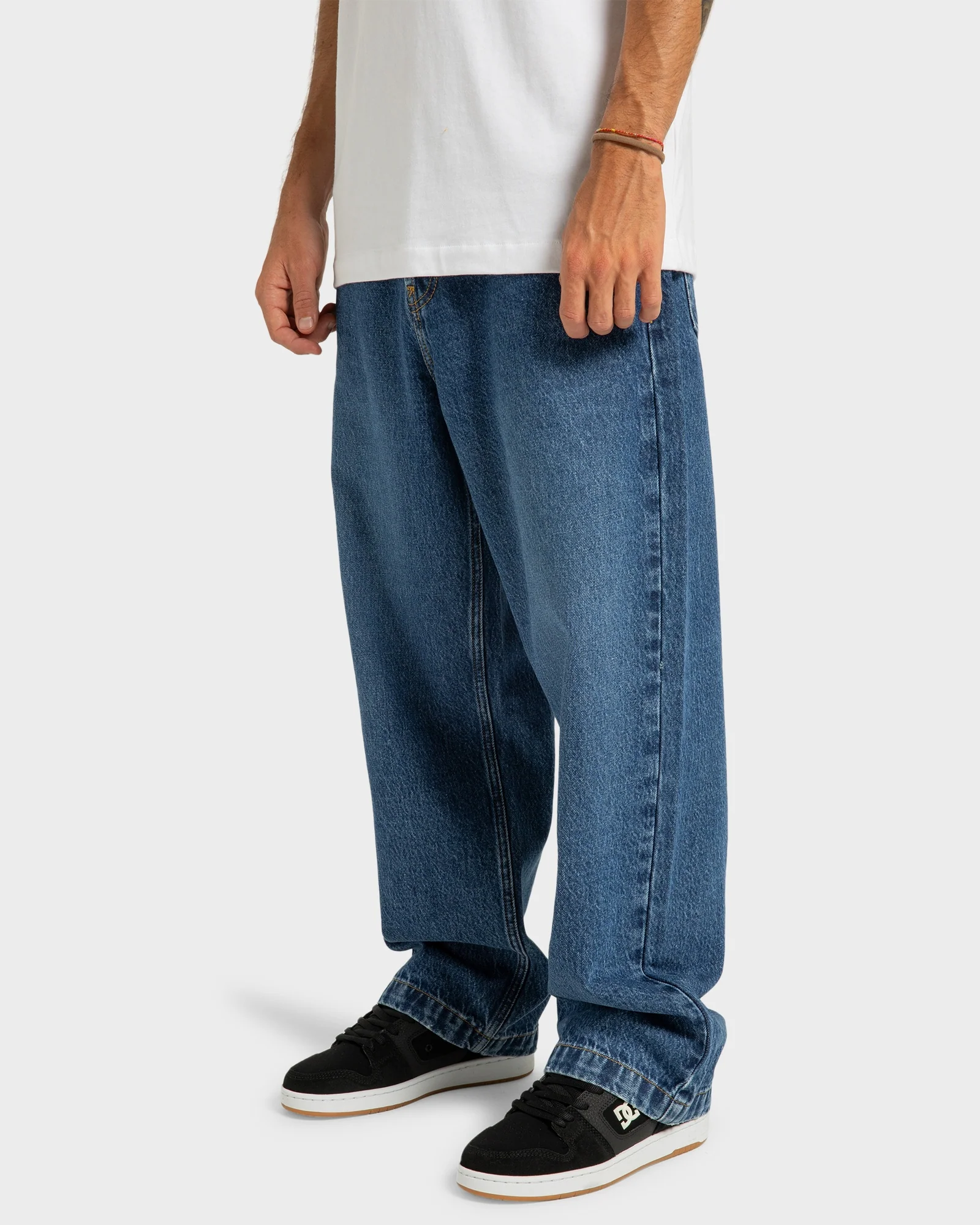 Mens Worker Baggy Relaxed Fit Jeans - Image 2