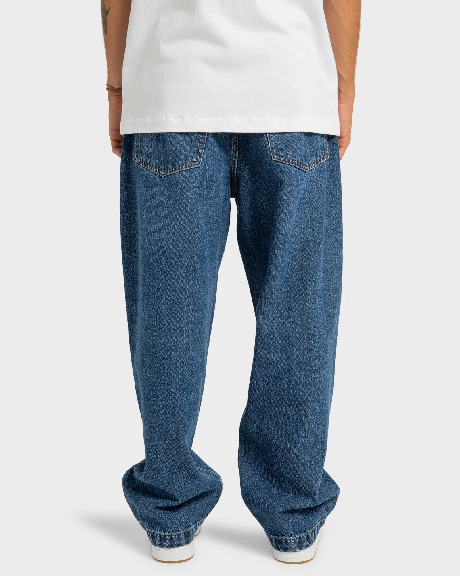 Mens Worker Baggy Relaxed Fit Jeans - Image 3