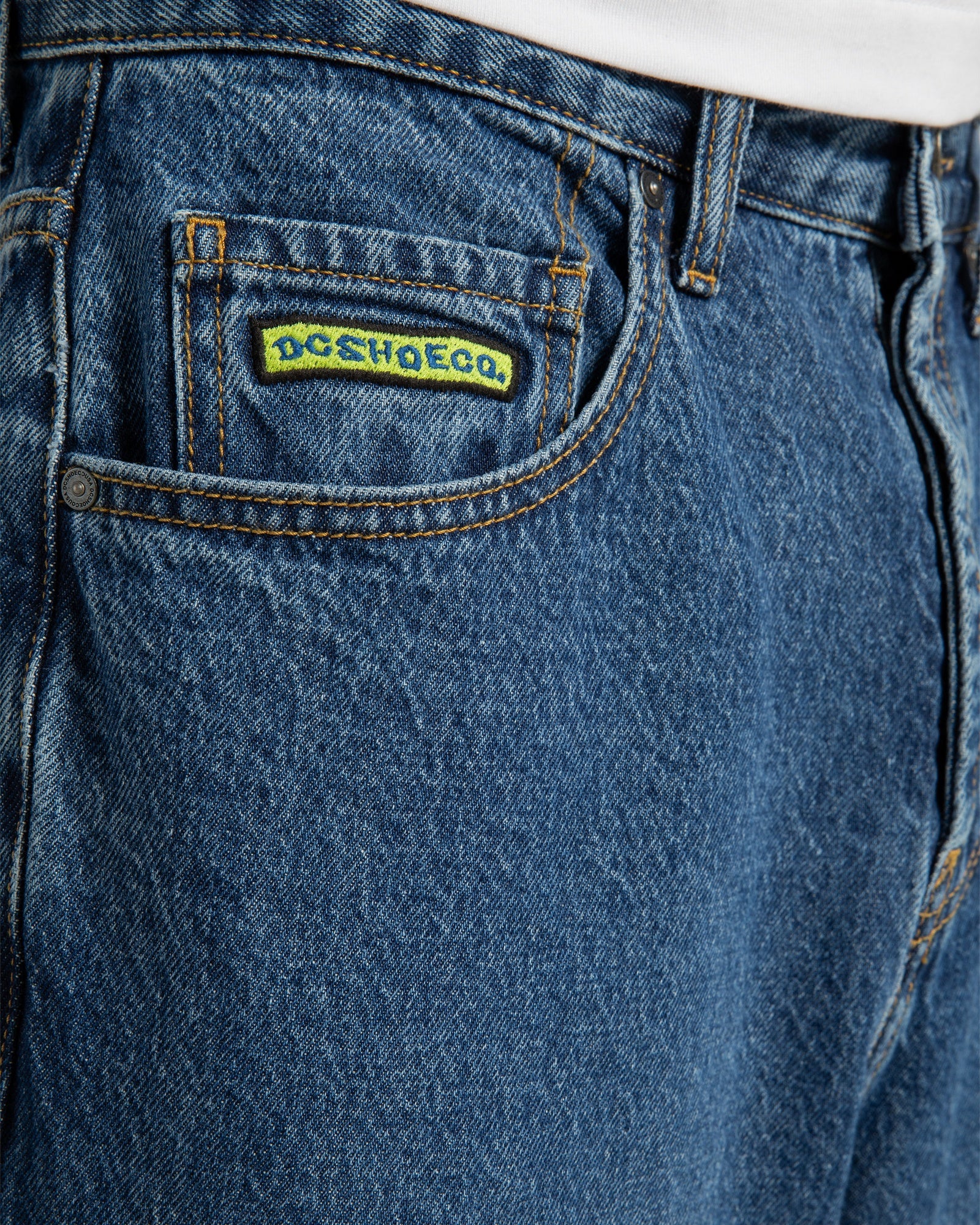 Mens Worker Baggy Relaxed Fit Jeans - Image 4