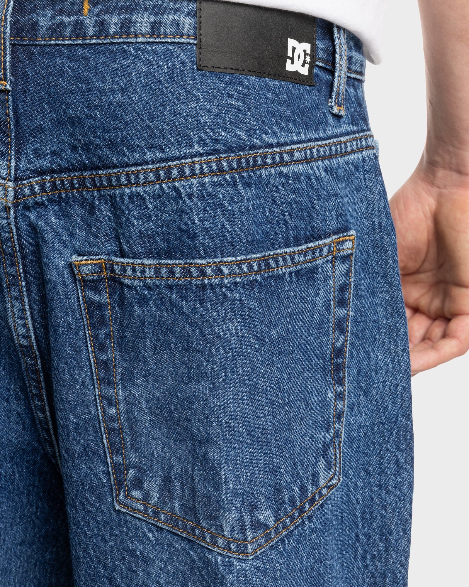 Mens Worker Baggy Relaxed Fit Jeans - Image 5