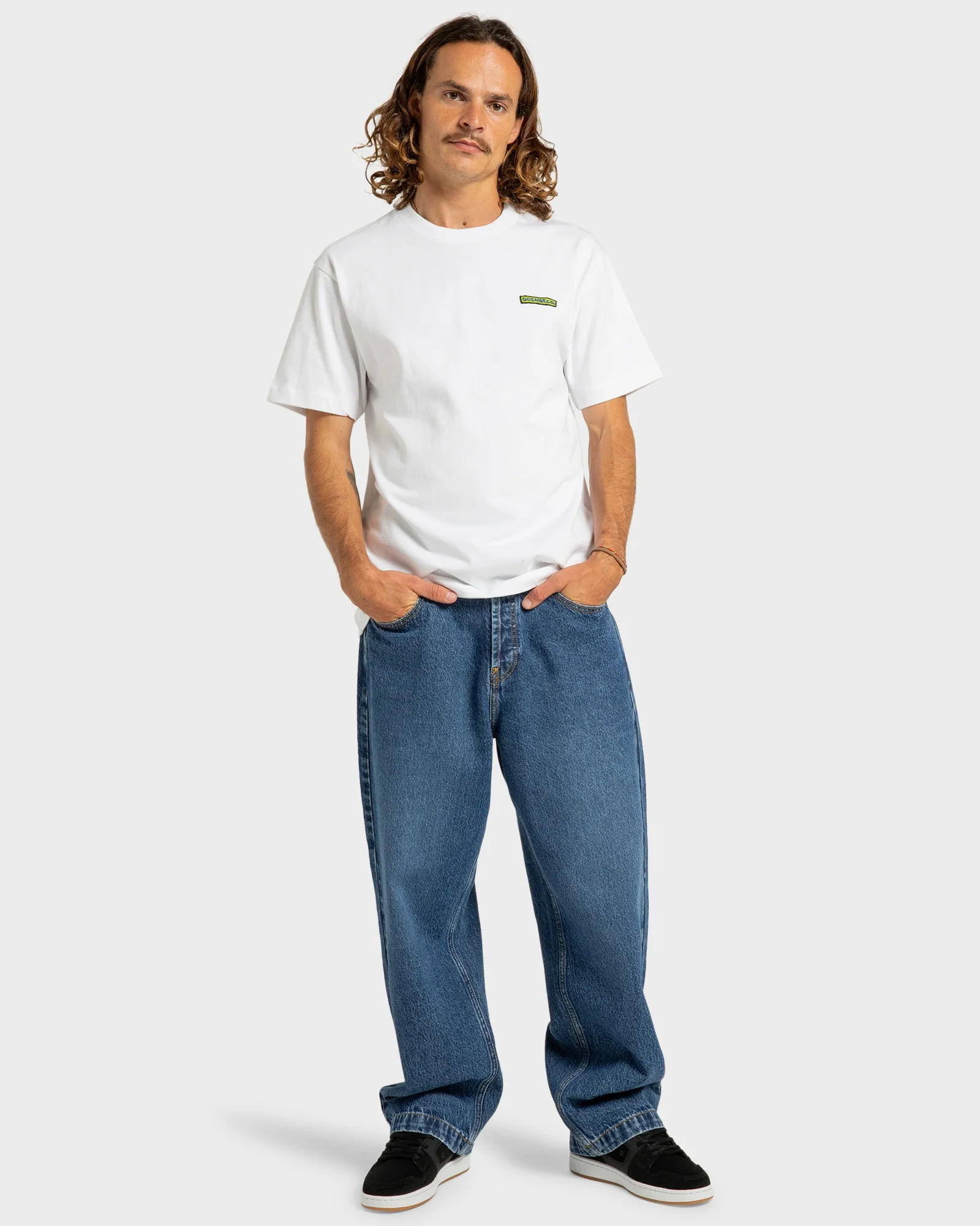 Mens Worker Baggy Relaxed Fit Jeans - Image 6
