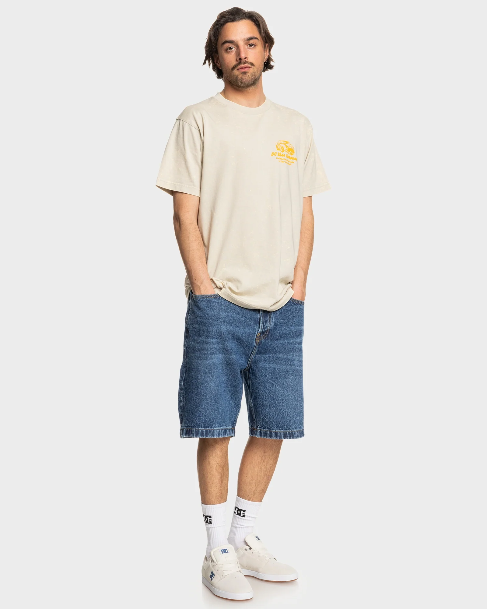 Mens Worker Baggy 19.5" Denim Shorts - Image 4
