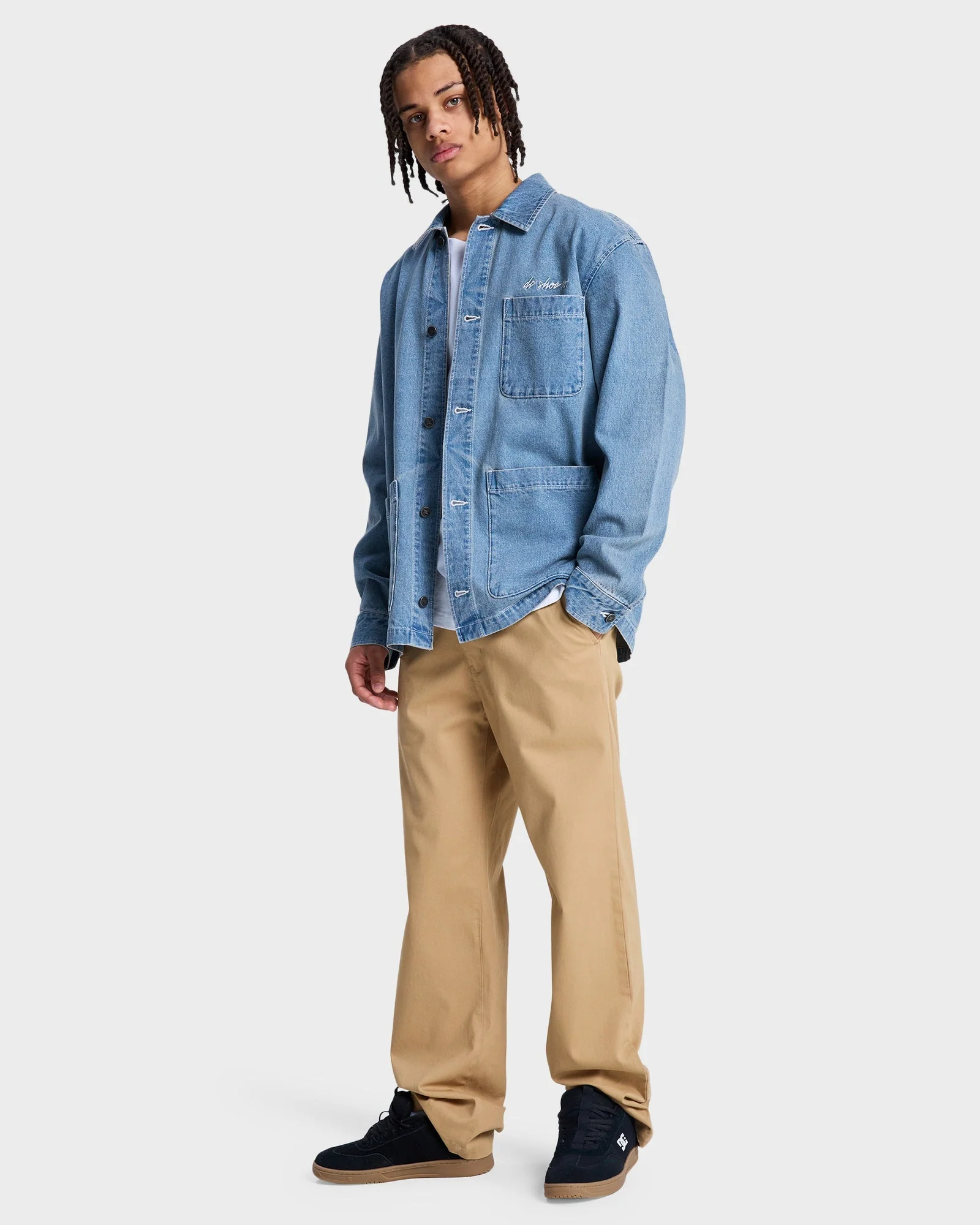 Mens Worker Relax Chino Pants - Image 6
